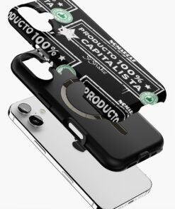 Funda resistente MagSafe para iPhone | Producto 100% Cap (letras blancas)