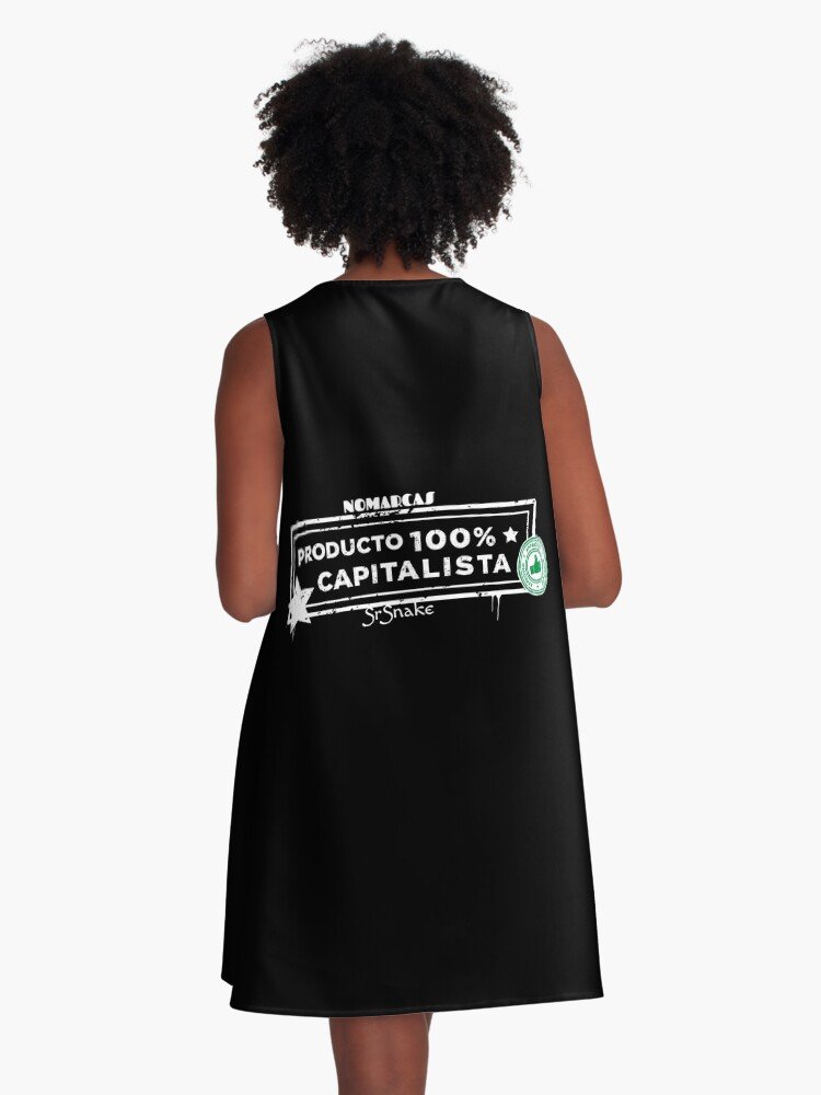 Vestido acampanado | Producto 100% Cap (letras blancas) - Imagen 3