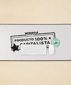 Alfombrilla de escritorio | Producto 100% Cap (letras negras)