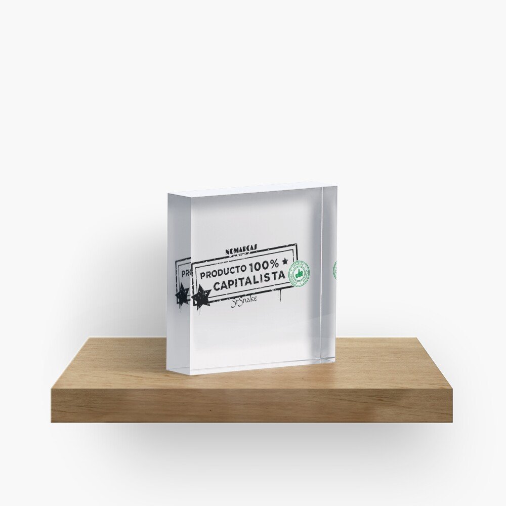 Bloques acrílicos | Producto 100% Cap (letras negras)