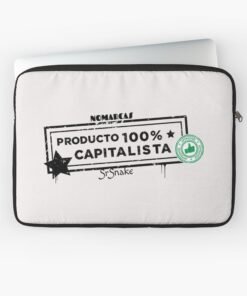 Funda para portátil | Producto 100% Cap (letras negras)