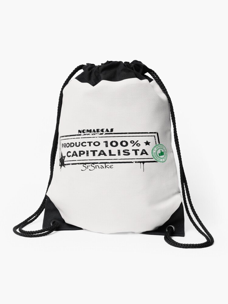 Mochila de cuerda | Producto 100% Cap (letras negras) - Imagen 2