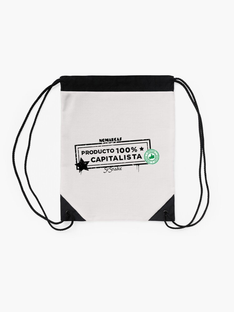 Mochila de cuerda | Producto 100% Cap (letras negras)