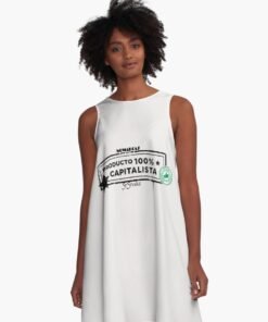 Vestido acampanado | Producto 100% Cap (letras negras)