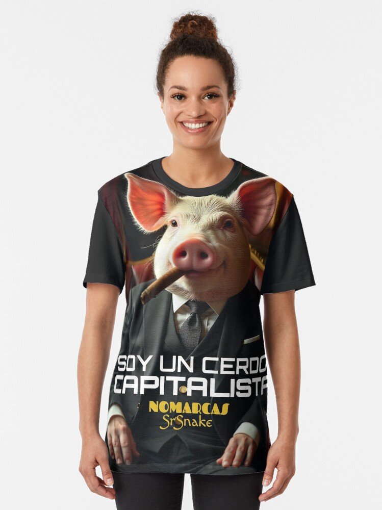Camisetas gráficas | Cerdo capitalista - Imagen 3