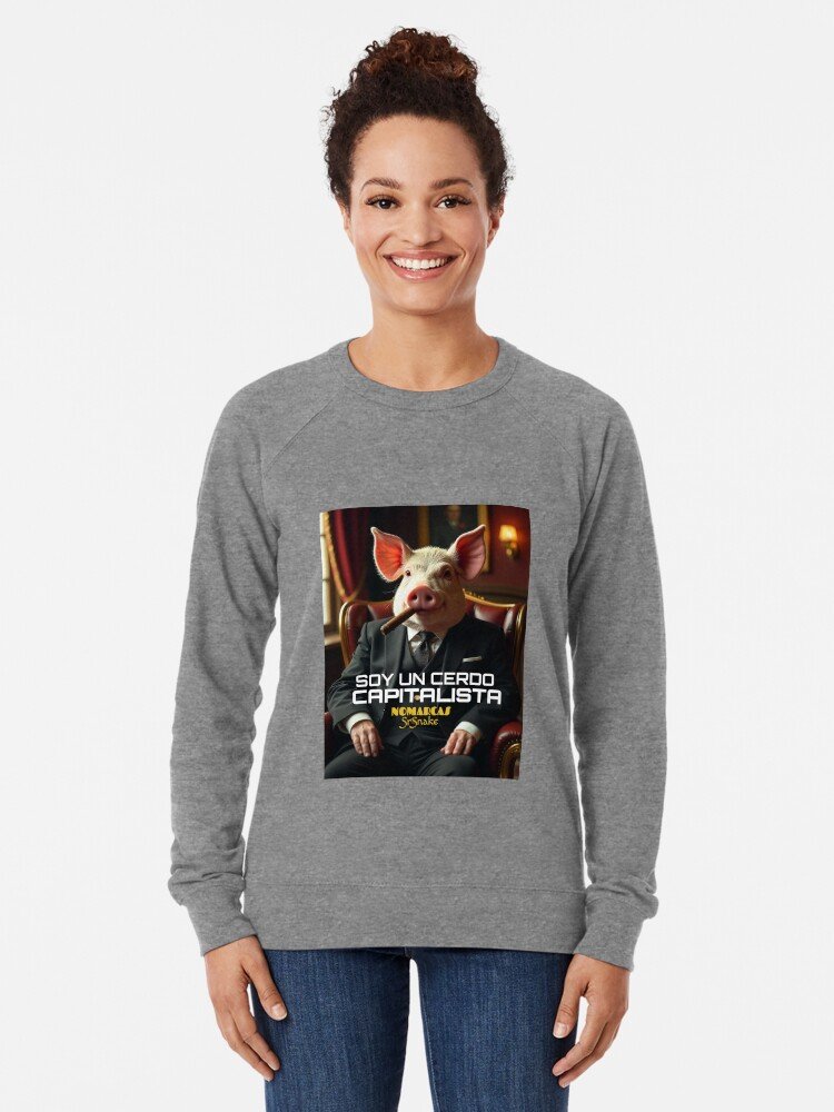Sudadera ligera | Cerdo capitalista - Imagen 2