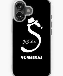 Alternative view of Funda blanda para iPhone | Logotipo sencillo SrSnake (letras blancas)
