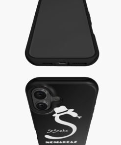 Funda resistente para iPhone | Logotipo sencillo SrSnake (letras blancas)