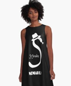 Vestido acampanado | Logotipo sencillo SrSnake (letras blancas)