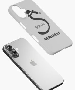 Funda rígida para iPhone | Logotipo sencillo SrSnake (letras negras)