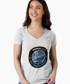 Camiseta entallada de cuello en v | Soy transatlántico