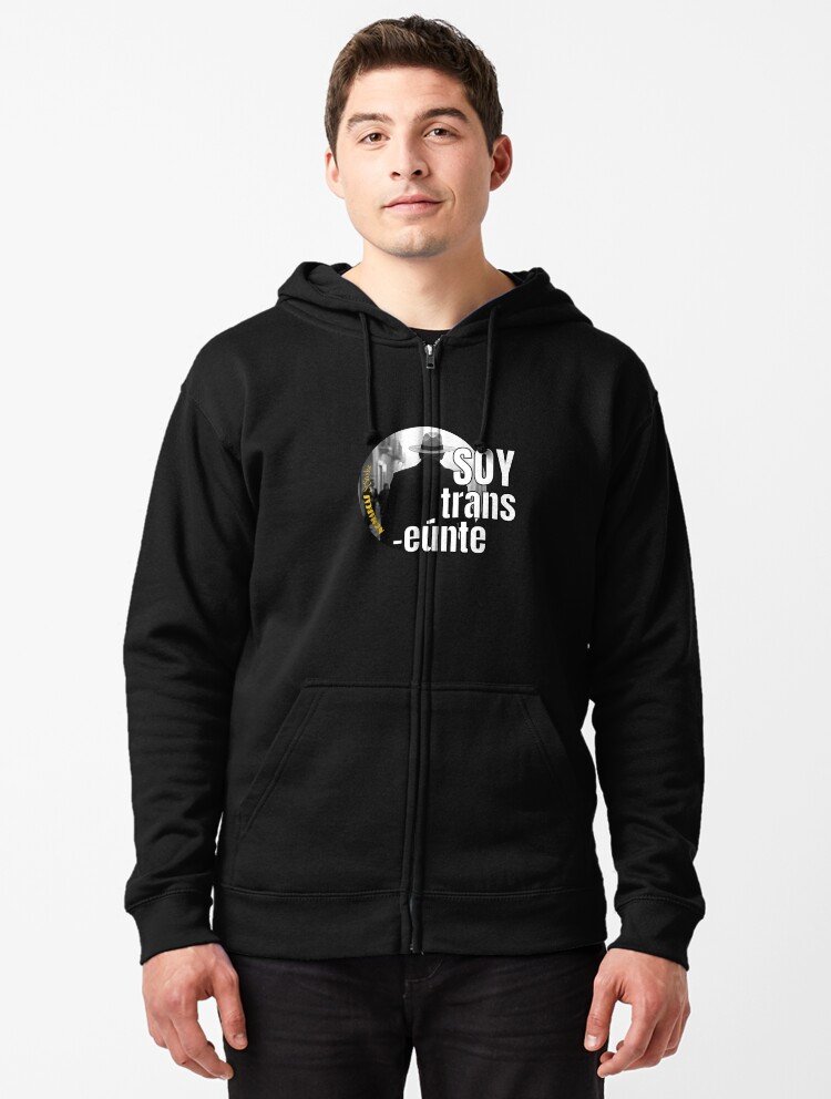 Sudadera con capucha y cremallera | Soy transeúnte 2.0