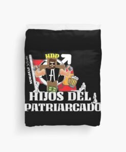 Alternative view of Funda nórdica |  Hijos Del Patriarcado (letras blancas)