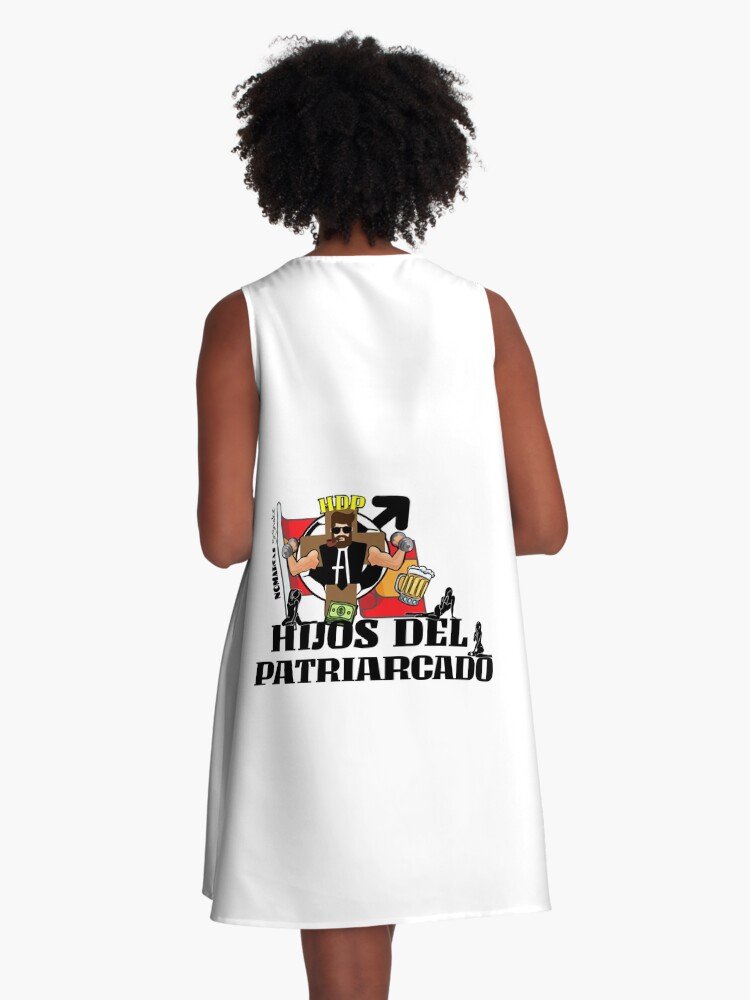 Vestido acampanado | Hijos Del Patriarcado (letras negras) - Imagen 3
