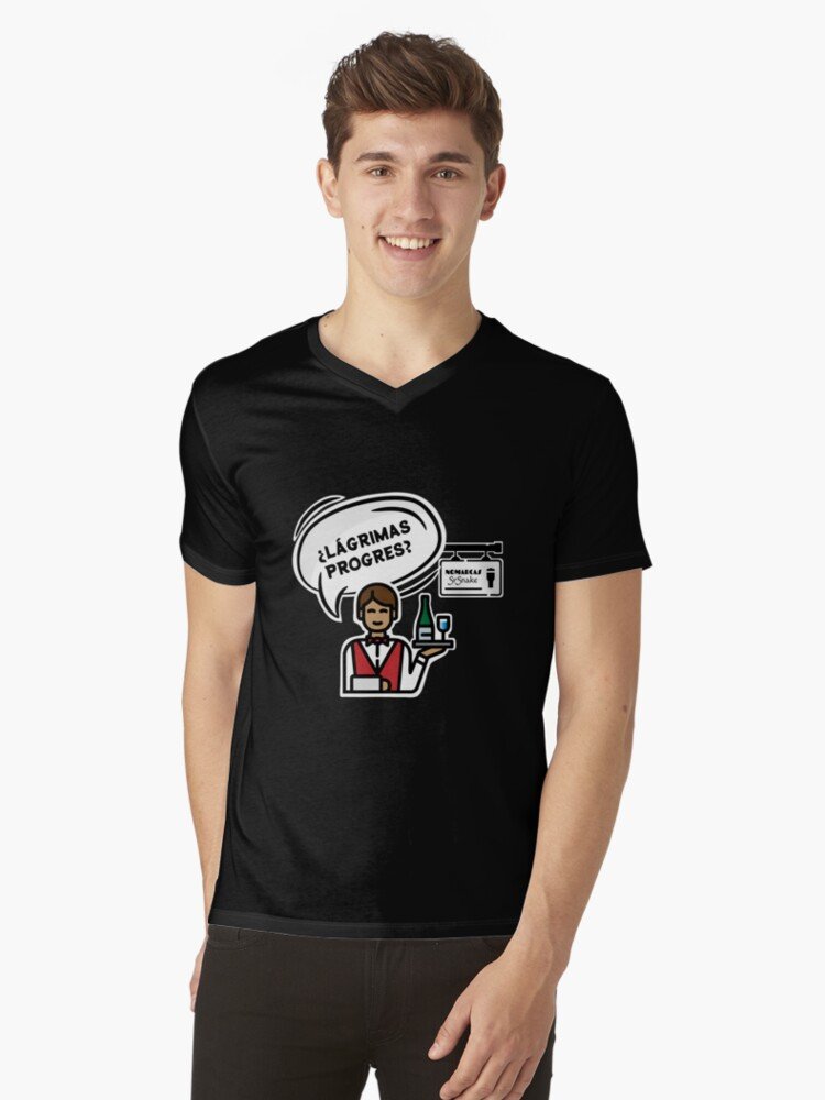 Camiseta de cuello en v | Lágrimas progres