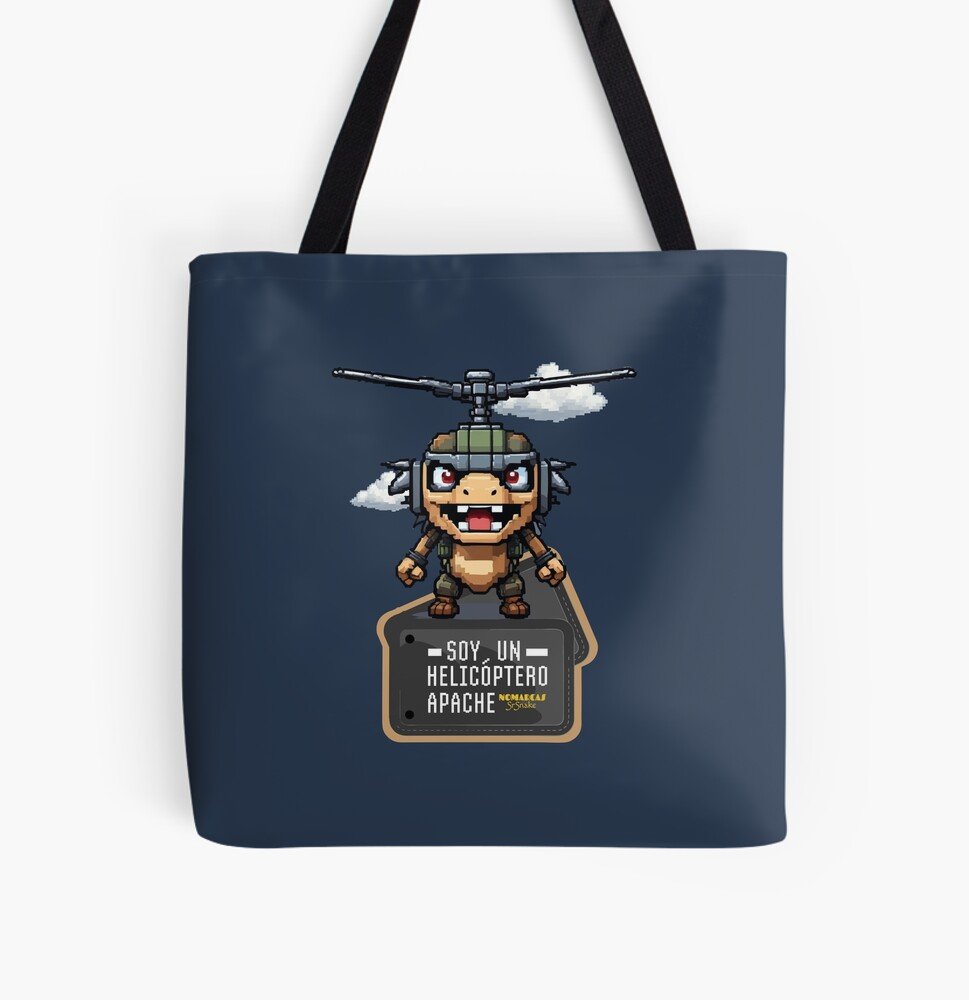 Bolsa de tela estampada | Soy un helicóptero apache - Imagen 2
