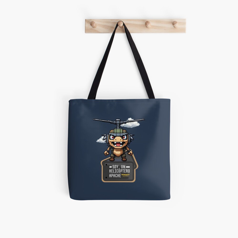 Bolsa de tela estampada | Soy un helicóptero apache