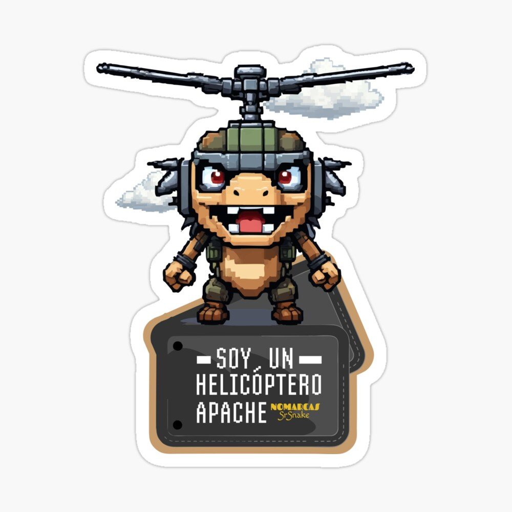 Pegatinas | Soy un helicóptero apache