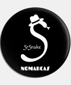 Chapas | Logotipo sencillo SrSnake (letras blancas)