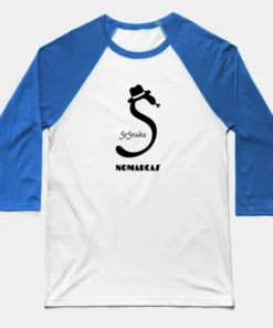 Alternative view of Camiseta Béisbol | Logotipo sencillo SrSnake (letras negras)