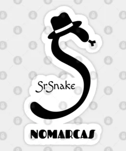 Alternative view of Pegatina | Logotipo sencillo SrSnake (letras negras)