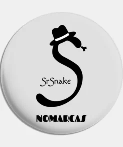 Chapas | Logotipo sencillo SrSnake (letras negras)
