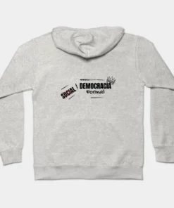 Alternative view of Sudaderas con capucha | Democracia formal (letras negras)
