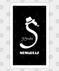 Alternative view of Imán | Logotipo sencillo SrSnake (letras blancas)