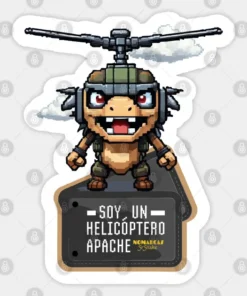 Alternative view of Pegatina | Soy un helicóptero apache