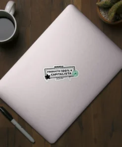 Pegatina | Producto 100% Cap (letras negras)