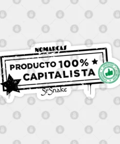 Alternative view of Pegatina | Producto 100% Cap (letras negras)