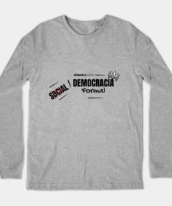 Alternative view of Camiseta de manga larga | Democracia formal (letras negras)