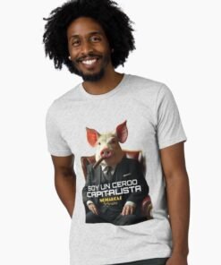 Alternative view of Camiseta de tejido mixto | Cerdo capitalista 4.0