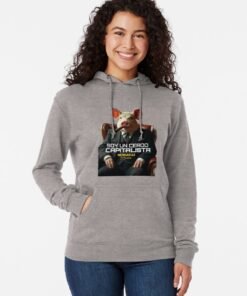 Alternative view of Sudadera ligera con capucha | Cerdo capitalista 4.0