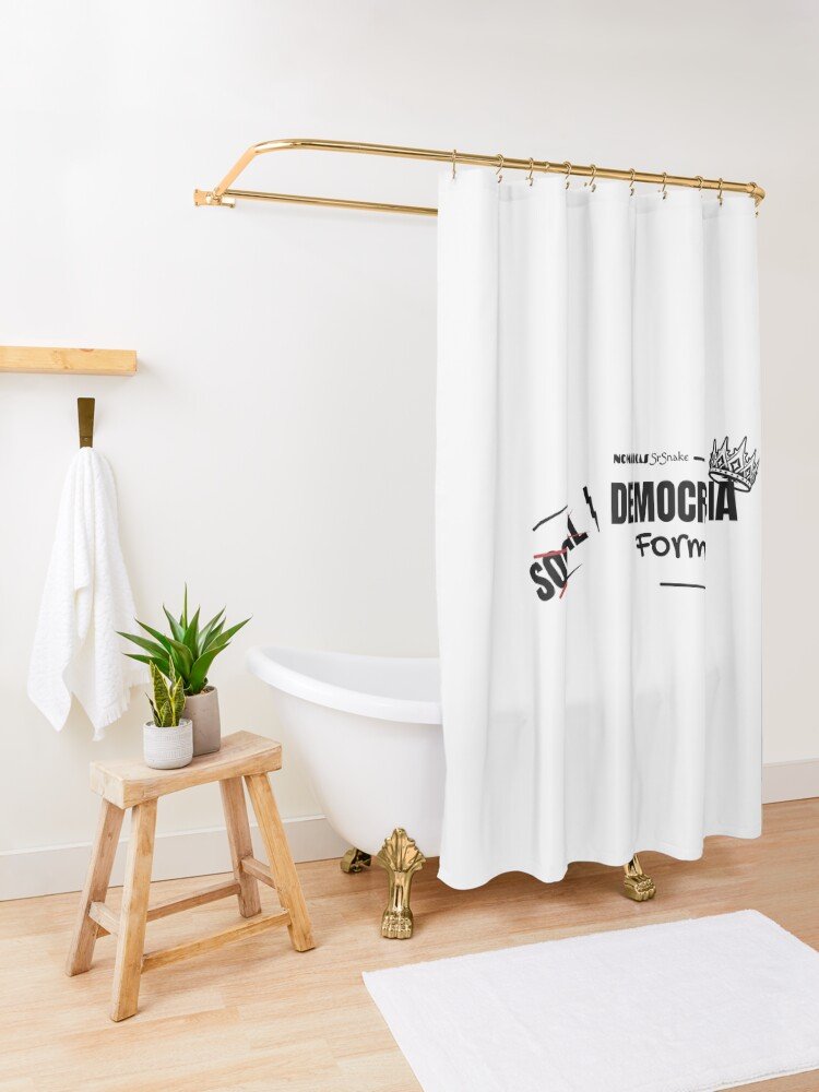 Cortina de ducha | Democracia formal (letras negras) - Imagen 3