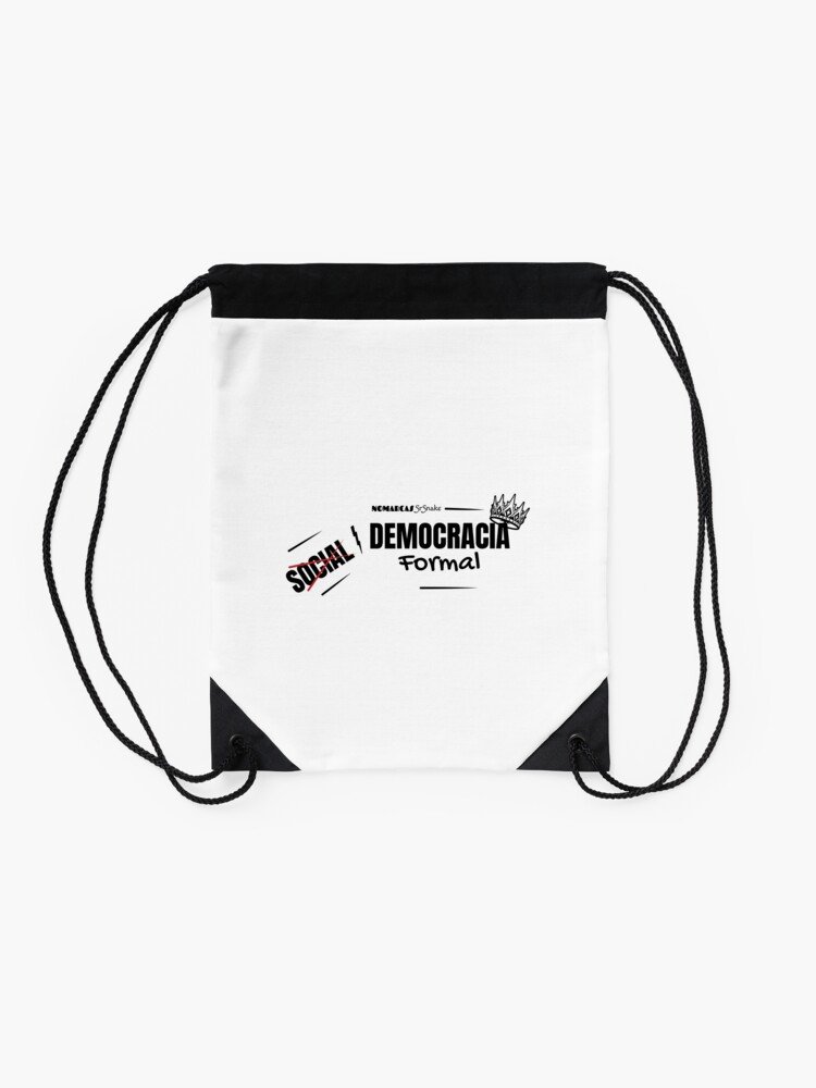 Mochila de cuerda | Democracia formal (letras negras)