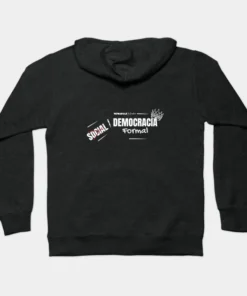 Alternative view of Sudaderas con capucha | Democracia formal (letras blancas)