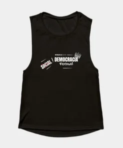 Alternative view of Camisetas de tirantes | Democracia formal (letras blancas)