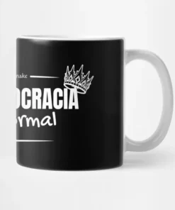 Alternative view of Tazas | Democracia formal (letras blancas)