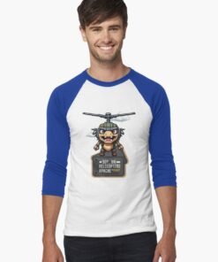Camiseta estilo béisbol | Soy un helicóptero apache