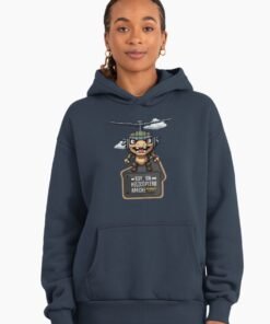 Alternative view of Sudadera con capucha oversize premium | Soy un helicóptero apache