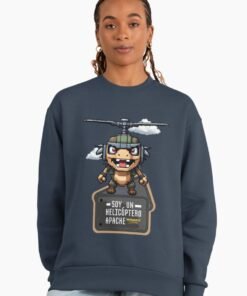 Alternative view of Sudadera oversize premium | Soy un helicóptero apache