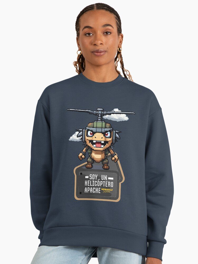 Sudadera oversize premium | Soy un helicóptero apache - Imagen 2